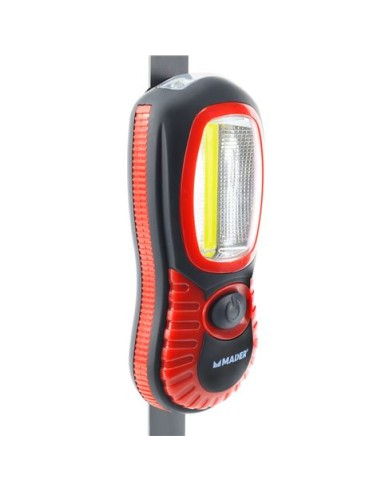 LINTERNA LED RECARGABLE 220LM + 15LM CON IMAN Y GANCHO MADER