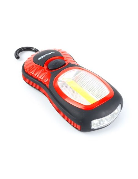 LINTERNA LED RECARGABLE 220LM + 15LM CON IMAN Y GANCHO MADER