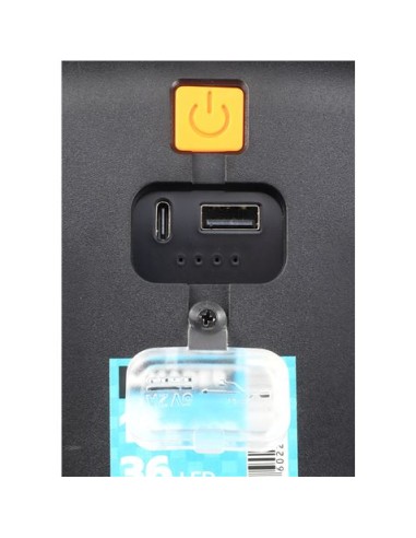 FOCO LED BATERÃA 15W + 36 LED PLEGABLE MADER