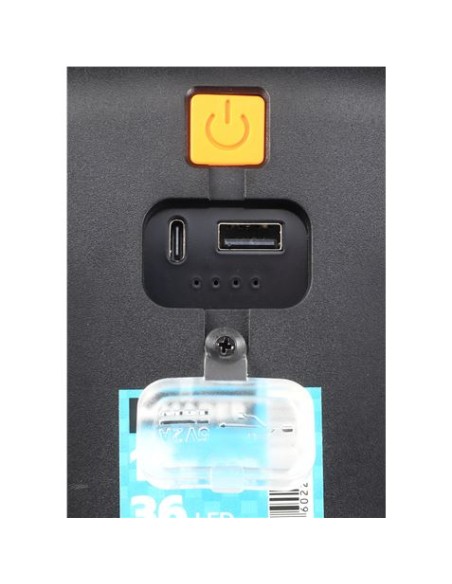 FOCO LED BATERÃA 15W + 36 LED PLEGABLE MADER