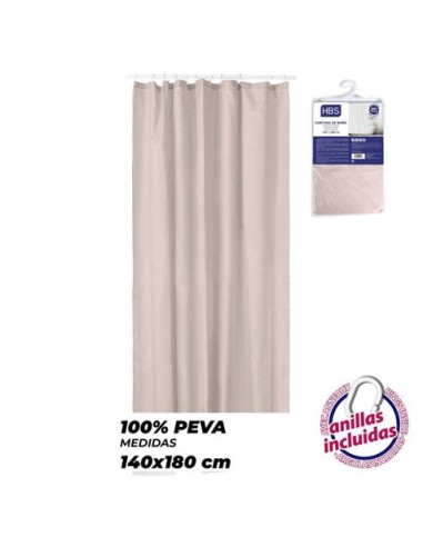 CORTINA DE BAÃ‘O 140X180 BEIGE HBS