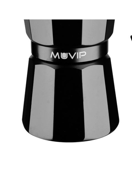 CAFETERA 1 TAZA ALUMINIO NEGRO MATE ANTIADHERENTE MUVIP