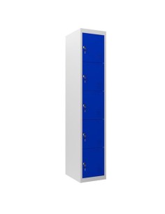 TAQUILLA METÃLICA 5 PUERTAS 1800X300X500MM AZUL CROMAD