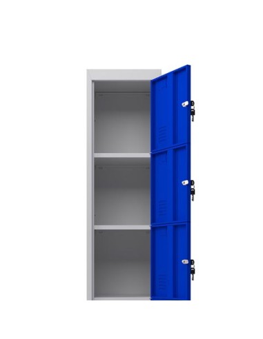 TAQUILLA METÃLICA 5 PUERTAS 1800X300X500MM AZUL CROMAD