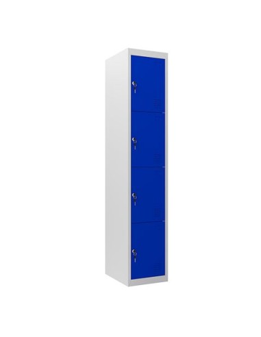 TAQUILLA METÃLICA 4 PUERTAS 1800X300X500MM AZUL CROMAD