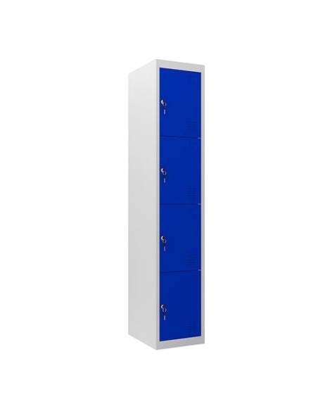 TAQUILLA METÃLICA 4 PUERTAS 1800X300X500MM AZUL CROMAD