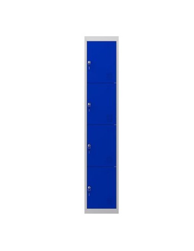 TAQUILLA METÃLICA 4 PUERTAS 1800X300X500MM AZUL CROMAD