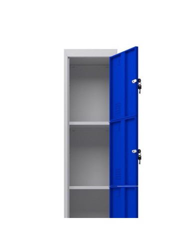 TAQUILLA METÃLICA 4 PUERTAS 1800X300X500MM AZUL CROMAD