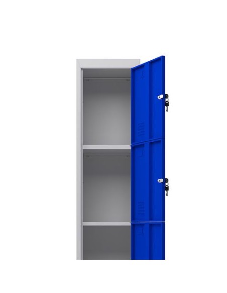 TAQUILLA METÃLICA 4 PUERTAS 1800X300X500MM AZUL CROMAD