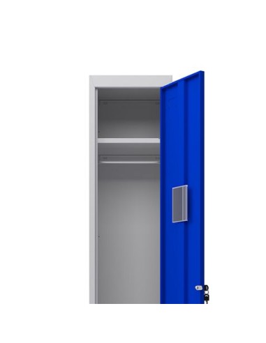 TAQUILLA METÃLICA 1 PUERTA 1800X300X500MM AZUL CROMAD