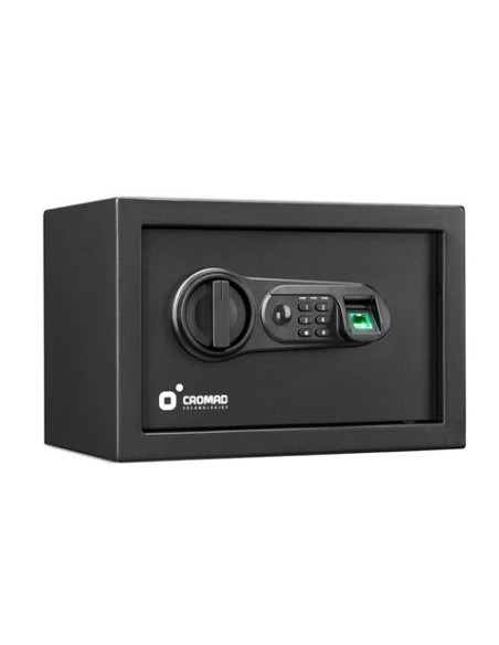 CAJA FUERTE ELECTRÃ“NICA CON DETECTOR DE HUELLA 200X310X200MM CROMAD