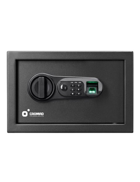 CAJA FUERTE ELECTRÃ“NICA CON DETECTOR DE HUELLA 200X310X200MM CROMAD