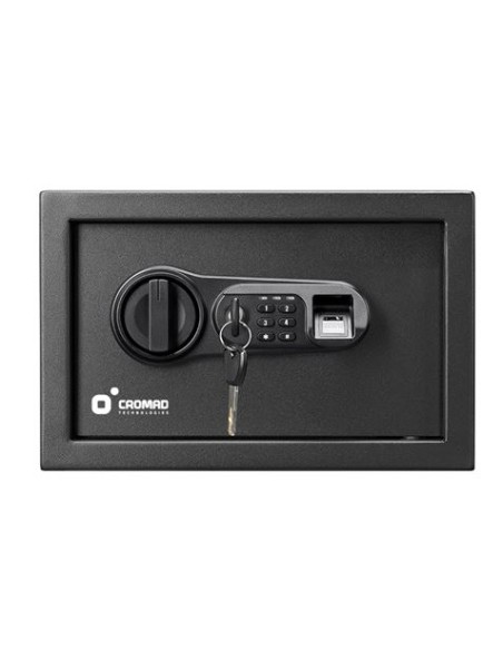 CAJA FUERTE ELECTRÃ“NICA CON DETECTOR DE HUELLA 200X310X200MM CROMAD