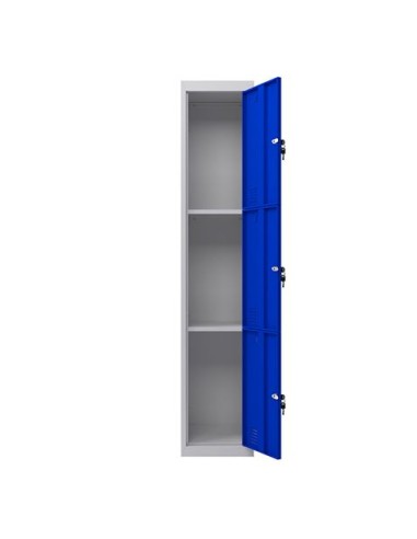 TAQUILLA METÃLICA 3 PUERTAS 1800X300X500MM AZUL CROMAD