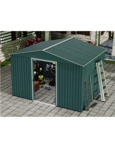 CASETA DE METAL | PUERTAS CORREDERAS 304.5X243X214.5CM (7.4M2) VERDE SUNGAR