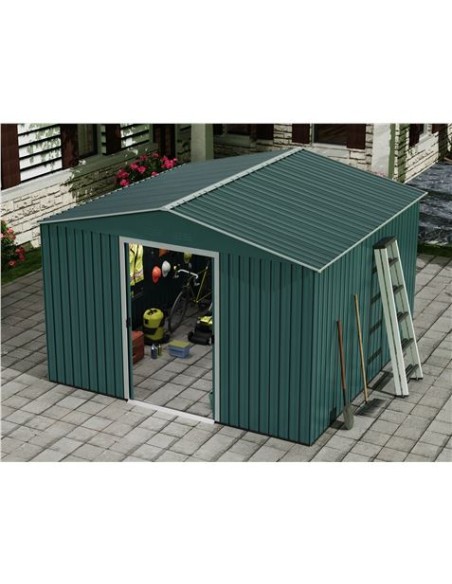 CASETA DE METAL | PUERTAS CORREDERAS 300X304.5X214.5CM (9.14M2) VERDE SUNGA