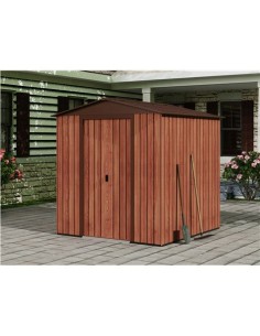 CASETA DE METAL | PUERTAS CORREDERAS 185X181X200CM (3.36M2) EFECTO MADERA 2