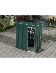 CASETA DE METAL | PUERTAS CORREDERAS 91X151X182CM (1.37M2) VERDE SUNGARDEN