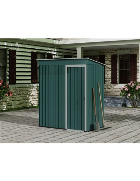 CASETA DE METAL | PUERTAS CORREDERAS 91X151X182CM (1.37M2) VERDE SUNGARDEN