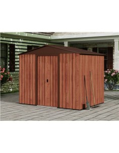 CASETA DE METAL | PUERTAS CORREDERAS 185X245X208CM (4.5M2) EFECTO MADERA SG 2