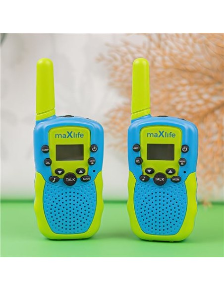 PACK 2 WALKIE TALKIE MXWT-200 VERDE-AZUL MAXLIFE