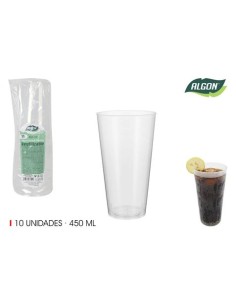 SET 10 VASOS COCKTEL / COMBINADO 450ML ALGON 2
