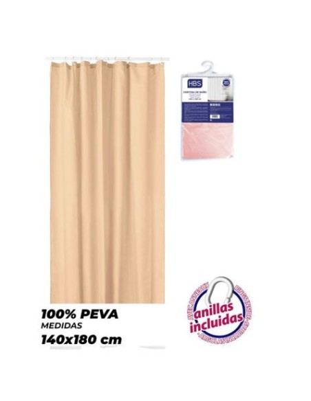 CORTINA DE BAÃ‘O 140X180 NARANJA HBS