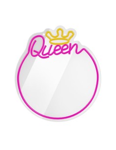 ESPEJO DECORATIVO CON NEON LED QUEEN FOREVER