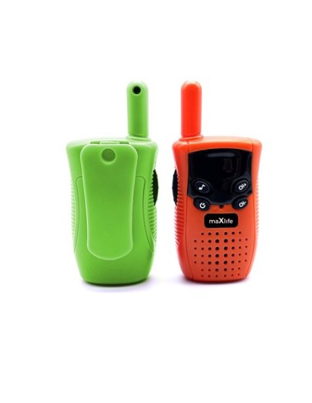 PACK 2 WALKIE TALKIE MXWT-100 VERDE NARANJA MAXLIFE