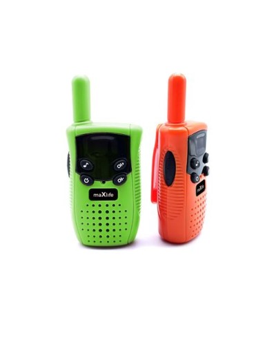 PACK 2 WALKIE TALKIE MXWT-100 VERDE NARANJA MAXLIFE