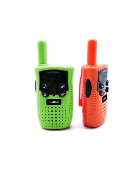 PACK 2 WALKIE TALKIE MXWT-100 VERDE NARANJA MAXLIFE