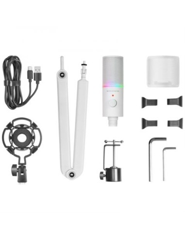 MICROFONO MMIC-XT BLANCO | BRAZO REGULABLE | RGB | ACCESORIOS | MARS GAMING