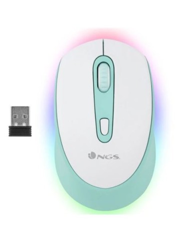 RATON INALAMBRICO BLUETOOTH RECARGABLE 2400 DPI VERDE MENTA NGS