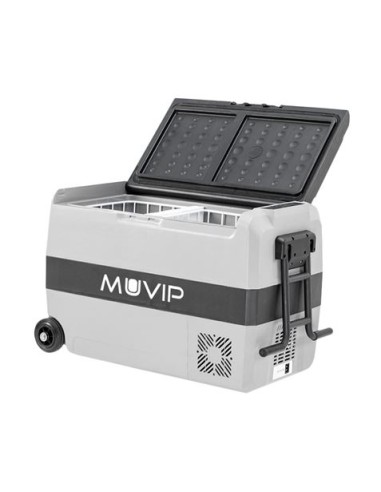 NEVERA PORTATIL CON COMPRESOR 44 LITROS 80W CON RUEDAS DOBLE ZONA MUVIP
