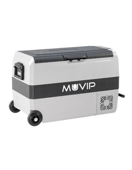NEVERA PORTATIL CON COMPRESOR 44 LITROS 80W CON RUEDAS DOBLE ZONA MUVIP