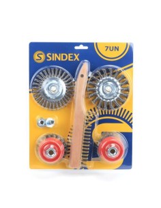 KIT RASCADOR + CEPILLO 7 UNIDADES SINDEX 2