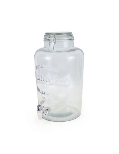 TARRO VIDRIO DISPENSADOR CON GRIFO 8 LITROS LA MEDITERRANEA
