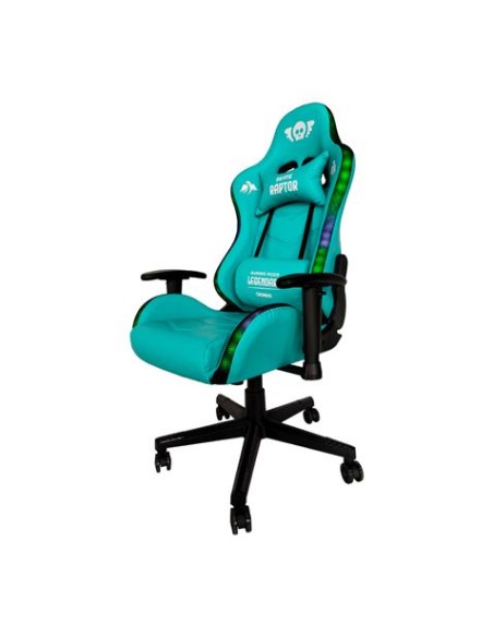 SILLA GAMING RGB SERIE RAPTOR LEGENDARY VERDE CROMAD