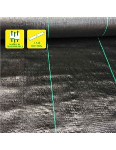 MALLA ANTIHIERBAS NEGRA 100GR 1X25M SUNGARDEN 2