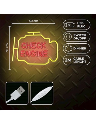 LAMPARA DECORATIVA LED NEO CHECK ENGINE FOREVER
