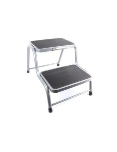 TABURETE ACERO 2 PELDAÃ‘OS MADER