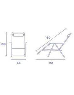 TUMBONA PLEGABLE MARRON DE ACERO CON COJIN CERVICAL 2