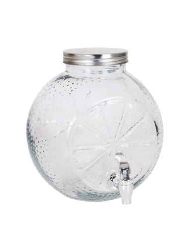 TARRO VIDRIO DISPENSADOR CON GRIFO 5 LITROS LA MEDITERRANEA