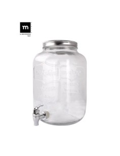 TARRO VIDRIO DISPENSADOR CON GRIFO 4 LITROS LA MEDITERRANEA