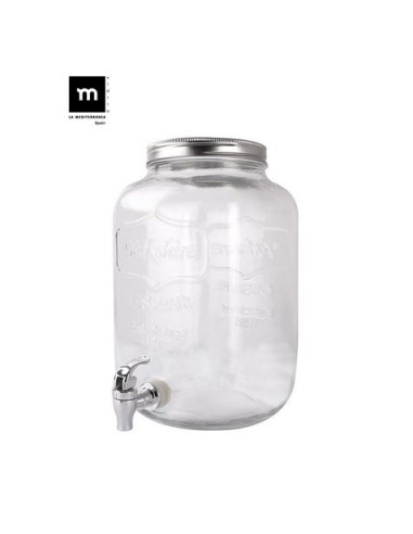 TARRO VIDRIO DISPENSADOR CON GRIFO 4 LITROS LA MEDITERRANEA