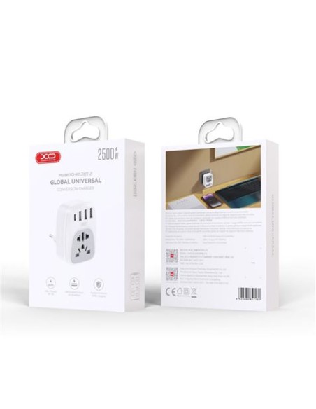 ADAPTADOR DE VIAJE UNIVERSAL + USB X4 WL26 XO
