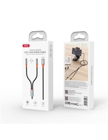 CABLE ADAPTADOR TIPO C A 2 MINI JACK HEMBRA XO