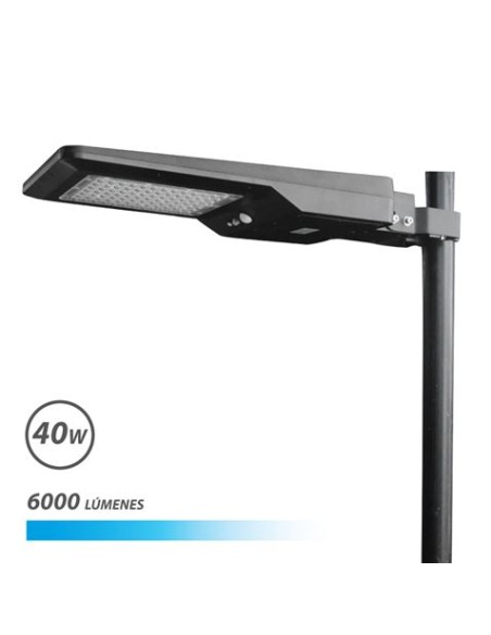 FAROLA LED SOLAR 40W PRO 6000LM 6000K ELBAT