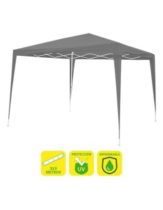CARPA ACERO RAFIA 3X3 METROS GRIS SUNGARDEN