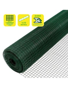 TELA METÃLICA PLASTIFICADA 25X25X2MM 1X10 METROS SUNGARDEN